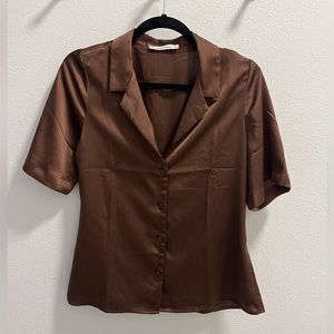 Abercrombie & Fitch Silk Button-Up Blouse